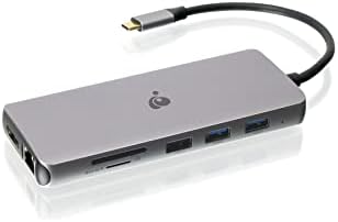 IOGEAR USB-C Triple Display Dock Station - 4K 60Hz - 2 HDMI - 1 DisplayPort - 2 USB 2-2 USB 3 - Ethernet - 3.5mm Audio - USB-C 100W PD - MacBook Pro/Air Thunderbolt 3 - Type C Laptop - GUD3C4K3P by IOGEAR