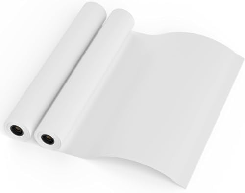FungLam Wide Format Paper, 24 in x 150 ft Plotter Paper, 2 Rolls CAD Bond Rolls with 2 in Core, 20 LB Bond Papers Rolls, Idea for CAD Drawings, Engineering Plans, GIS Maps & Architectural Designs by FungLam