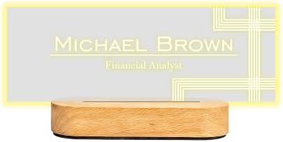 Personalized LED Desk Name Plate – Custom Office Name Sign by HunConcept