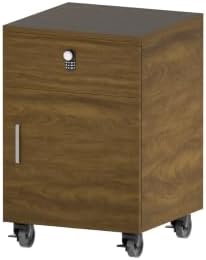 Nykto Office CubicleDesk with Mute Privacy Panels (Cabinet, Dark Walnut) by Nykto