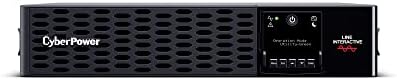 CyberPower PR3000RT2UN Smart App Sinewave UPS System, 3000VA/3000W, 9 Outlets, 2U Rack/Tower, AVR, Pre-Installed RMCARD205 by Unknown