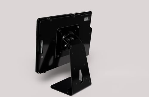 Anti-Theft Acrylic Case with 360 Rotate 180 Swivel Metal Desktop Stand & 90-Degree USB C Cable for Samsung Galaxy TAB S10 FE+ 13.1 Tablet (Black) - Image 3