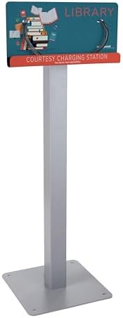 KwikBoost® Phone Charging Station Floor Stand, School Charging Kiosk with Lightning and USB-C Cables for Classrooms Libraries Campuses by KwikBoost