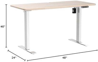 farexon 48'' × 24'' Electric Standing Desk Adjustable Height with Wheels - Image 3