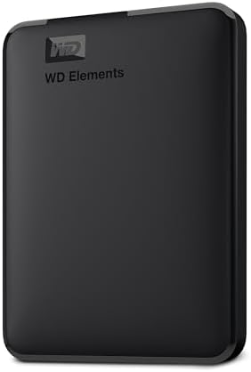 WD 2TB Elements Portable External Hard Drive for Windows, USB 3.2 Gen 1/USB 3.0 for PC & Mac, Plug and Play Ready - WDBU6Y0020BBK-WESN by WesternDigital