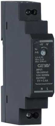 Ultra Slim Step-Shape 1SU DIN Rail Power Supply, 5V 2.4A 12W GPHDR-15-5 for Industrial Automation, Communication Base Stations, Data Centers and Medical Equipment by IGOYE