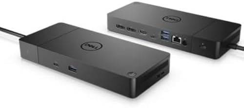 Dell Thunderbolt Dock WD19TBS (with 130W Power Delivery) No 3.5mm Ports. USB-C, Thunderbolt 3, HDMI, Dual DisplayPort, Black by Amazon+Renewed