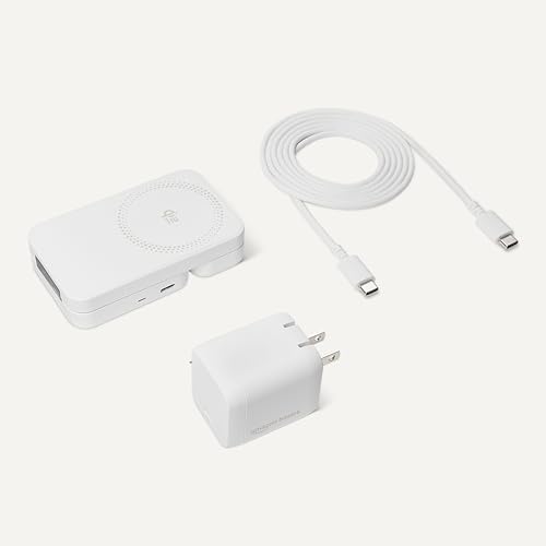 Amazon Basics MagSafe Compatible 25W Fast Charging Qi2.2 Certified 3-in-1 Wireless Charging Station, Foldable Stand for iPhone 17/16/15/14/13/12, Apple Watch, AirPods, with 45W Adapter, White - Image 4