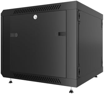 Sysracks 9U Networking Cabinet 24-inch Depth Server Rack Locking Network Enclosure with Fan, Power Strip, Shelves, Feet, Dust-Tight Cable Entries and Other Accessories - Image 7