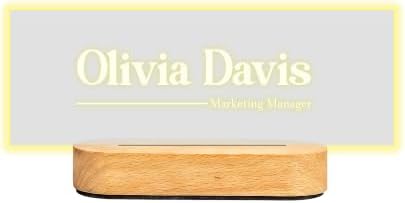 Personalized LED Desk Name Plate – Custom Office Name Sign by HunConcept