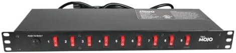 Tecmojo 9-Outlet Rack Mount Overloading Protection Circuit Breaker PDU, with Individual Switch 6ft Cord for IT and Network Racks and Cabinets(SKU# 13110901) by Tecmojo