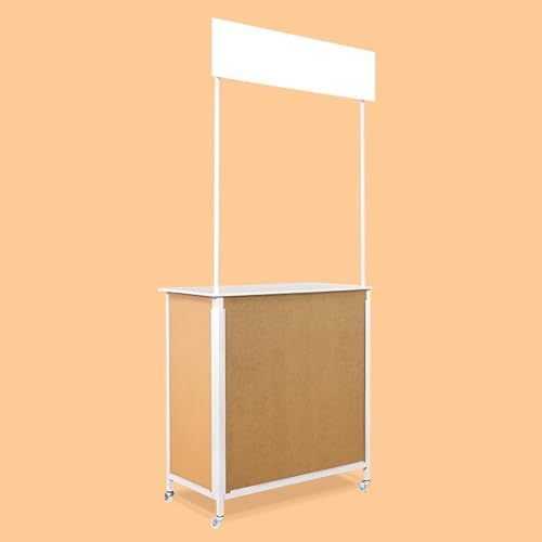 Mobile Portable Promotion Counter Table, Pop Up Podium Trade Show Exhibition Reception Event Desk Trade Show Display Counter Speech Stand ,Supermarket Tasting Table Advertising Display Banner Stand by Unknown