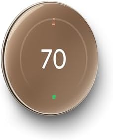 Google Nest Learning Thermostat (4th Gen, 2024) with Nest Temperature Sensor - Energy Saving Smart Thermostat - Compatible with Alexa, Apple HomeKit and Google Home App - Polished Gold - Image 2