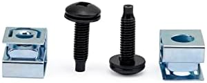 StarTech 50-Pack 10-32 19mm Screws & Clip Nuts, 19in/10in, Black & Silver - Image 2