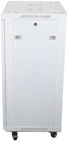 NavePoint 22U Network Cabinet with Glass Door – 22U Wall Mount Server Cabinet White 19” Rack for IT Equipment, AV Devices, Networking Equipment –23” Deep Server Rack Enclosure w/Wheels - Image 5