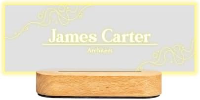 Personalized LED Desk Name Plate – Custom Office Name Sign by HunConcept