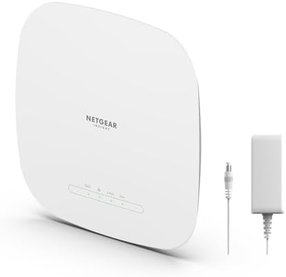 NETGEAR Cloud Managed Wireless Access Point (WAX615PA) - WiFi 6 Dual-Band AX3000 Speed | Up to 256 Client Devices | 802.11ax | Insight Remote Management | PoE+ Powered or Included AC Adapter by NETGEAR
