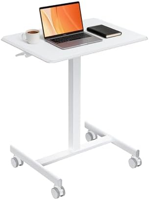 Mobile Standing Desk with Wheels, Small Rolling Desk Adjustable Height by SageNest