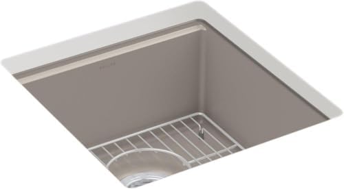 KOHLER Billings 18" Undermount Bar Sink, Single Bowl, Neoroc Composite, Matte Finish, Compact Prep Sink for Wet Bar or Kitchen Island, Matte Taupe, K-33711-CM3 - Image 4