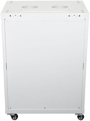 NavePoint 15U Network Cabinet with Glass Door – 15U Wall Mount Server Cabinet White 19” Rack for IT Equipment, AV Devices, Networking Equipment –21.5” Deep Server Rack Enclosure w/Wheels - Image 6