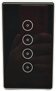 WiFi Smart Wall Touch Light Switch Glass Panel Wireless Remote Control by Smart-Life APP Anywhere Compatible with AI Alexa,Timing Function No Hub Required (1-2-3-4 Gang) (Black, Four Gang) - Image 2