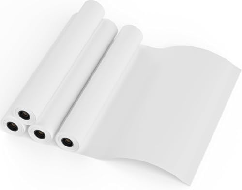 FungLam Plotter Paper 36 x 150-4 Rolls Wide Format Paper 36 In x 150 Ft, 20lb CAD Bond Rolls on 2" Core for CAD Printing on Wide Format Ink Jet Printers by FungLam