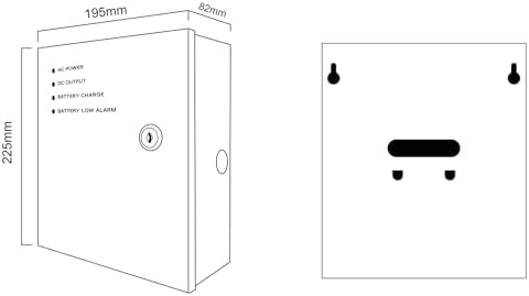 Power Supply Control AC 110-240V to DC 12V 5A Metal Boxed Cabinet Regulated UPS Power Supply Unit with Backup Battery Link for Door Access Entry System (Battery Not Included) (SP1205B（ DC12V / 5A ）) - Image 4