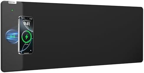 Magnetic Wireless Charging Mouse Pad, 31.5"x11.8" Large Desk Mat by abcmat