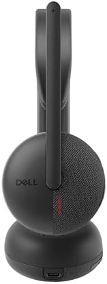 Dell WL3024 Wireless Headset - Leatherette Headband, Built-in AI-Based Noise Cancellation Microphone, Boom mic - Black - Image 5