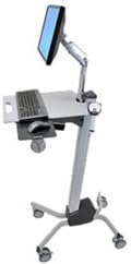 Ergotron – Neo-Flex Rolling Computer Cart, Mobile Standing Desk Workstation – Monitor, Grey - Image 6