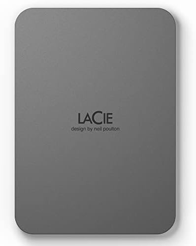 LaCie Mobile Drive Secure, 5 TB, Portable External Hard Drive 2.5 Inch Mac & PC Space Grey (STLR5000400) by Unknown
