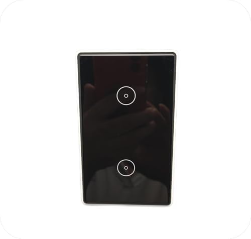 Zigbee3.0 Tuya Smart Touch Wall Light Switch, Black, 2 Gang - Image 3