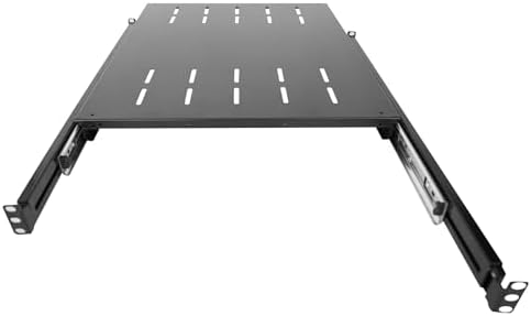 GlobalRack 1U Sliding Shelf,31-45" Adjustable, Double-Sided, Soft-Close - Image 4