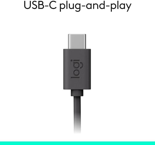 Logitech H391 Wired Headset for PC/Laptop, Stereo Headphones with Noise Canceling Microphone, USB-C, in-Line Controls, Works with Chromebook - Graphite (Pack of 12) - Image 5