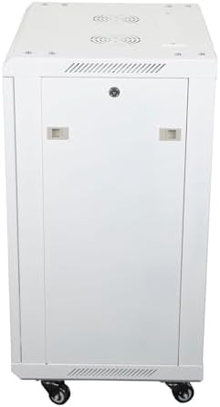 NavePoint 15U Network Cabinet with Glass Door – 15U Wall Mount Server Cabinet White 19” Rack for IT Equipment, AV Devices, Networking Equipment –21.5” Deep Server Rack Enclosure w/Wheels - Image 5