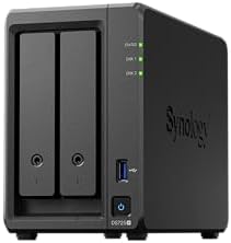 Synology DS725+ Expandable NAS Storage - Private Cloud for Home and Small Business (2-Bay Diskless NAS) by Synology