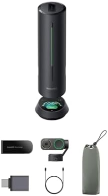 Insta360 WaveLink Pro Bundle- Professional Speakerphone with AI Recording Suite,Voice Recorder, 8 Noise-Canceling Mics w/Beamforming, AI Transcript, 99 Languages, 32GB, Meetings(Wave+Link 2 Pro) by Unknown
