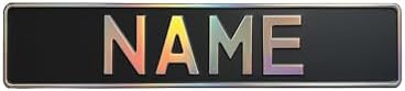 Custom Black Nameplate Front European License Plate Home Decor Metal Art Personalized Name Delete Interior Funny Gift (Chameleon) by Handmade