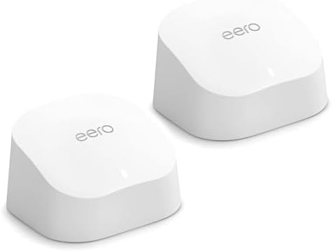 Amazon eero 6 mesh wifi system - Supports internet plans up to 900 Mbps, Coverage up to 3,000 sq. ft., Connect 75+ devices, 2-pack (2 routers) - Image 2