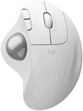 Logitech Ergo M575S Wireless Trackball Mouse- Off-White Silver Ball by Unknown
