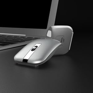 Foldable Arc Wireless Mouse Silent Click Bluetooth 5.3 and 2.4GHz - Image 2