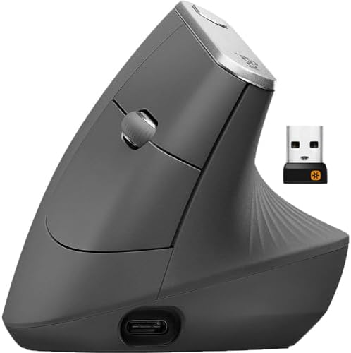 Logitech MX Vertical Advanced Ergonomic Mouse (Graphite) Bundle with Belkin Mouse Pad (Black) + Microfiber Cleaning Cloth - Image 2