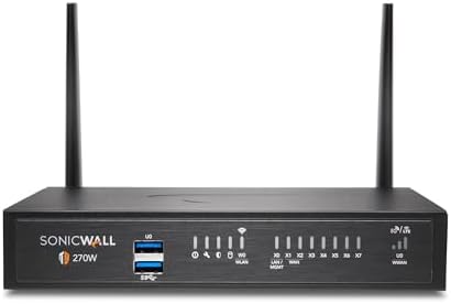 SonicWall TZ270W Wireless SecureUpgradePlus | 3YR ThreatEdition | TZ270W Gen7 Firewall with 3 Year Threat Protection Service Suite | SMB Wi-Fi Unit with Threat Protection (02-SSC-7323) by SonicWall