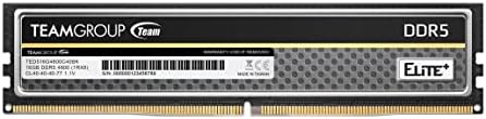TEAMGROUP Elite Plus DDR5 16GB 4800MHz PC5-38400 CL40 Unbuffered Non-ECC 1.1V UDIMM 288 Pin Desktop Memory Module Ram (Black) - TPBD516G4800HC4001 by TEAMGROUP