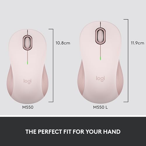 Logitech Signature M550 Wireless Mouse Small to Medium Sized Hands - Rose - Image 4