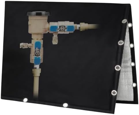 2-Way Open Backflow Preventer Insulation Cover, 30" Wx24 H, Black by Bonnary