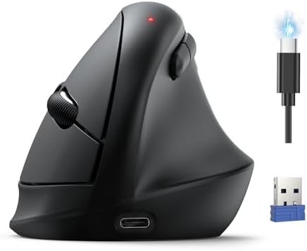 TECKNET Ergonomic Mouse, BT5.3/2.4G, Silent Wireless Vertical, Rechargeable by Tecknet
