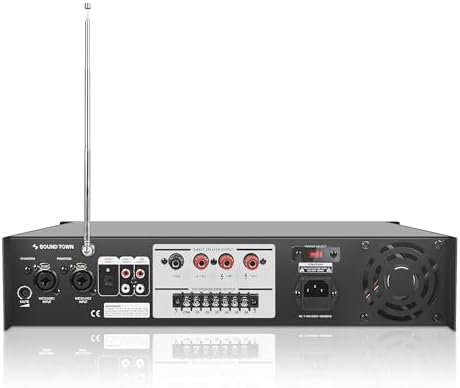 Sound Town Commercial Restaurant Bluetooth Amplifier + Surface-Mount Speaker Set, with One 6-Zone 70V/100V Amplifier with Bluetooth, 18 x 6.5-Inch Surface-Mount Speakers, White (STCA600X18TV6W) - Image 3