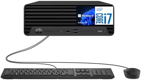 HP ProDesk 400 G9 SFF Desktop Computer | 12th Gen Intel Core i7 (8 Performance Cores, 8 Efficient Cores, Up to 5.4GHz) | 64GB DDR4 RAM, 1TB PCIe SSD | WiFi 6, 10Gbps USB (x4), Dual Monitor Support by Unknown