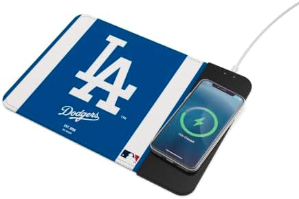 SOAR MLB Official Established Primary Logo Wordmark Home Office Wireless Charging Mouse Pad Mat 11.8" x 8.6" (Los Angeles Dodgers) by OuterstuffFIFAWorldCup